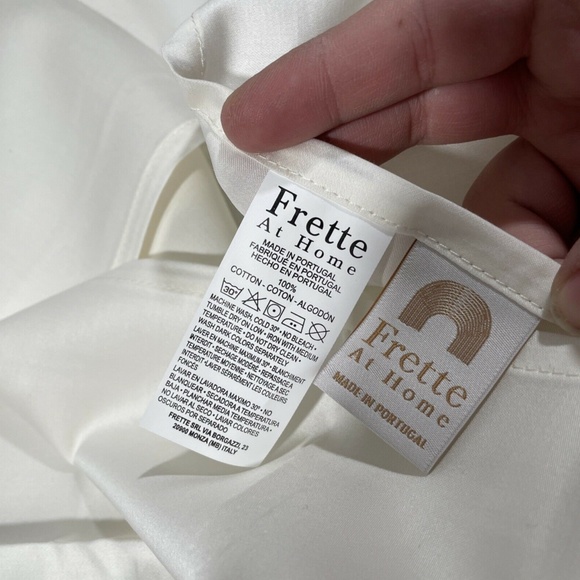 NIB [ 1 King ] Pillow Sham for Frette At Home Brenta in‎ Ivory / Sage Green - Picture 8 of 12